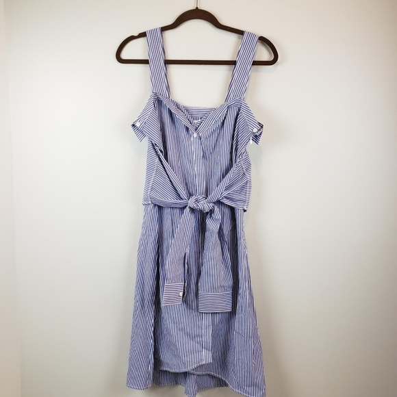 NWT Derek Lam 10 Crosby Tie Front Dress $395 SZ 6 - Picture 2 of 7